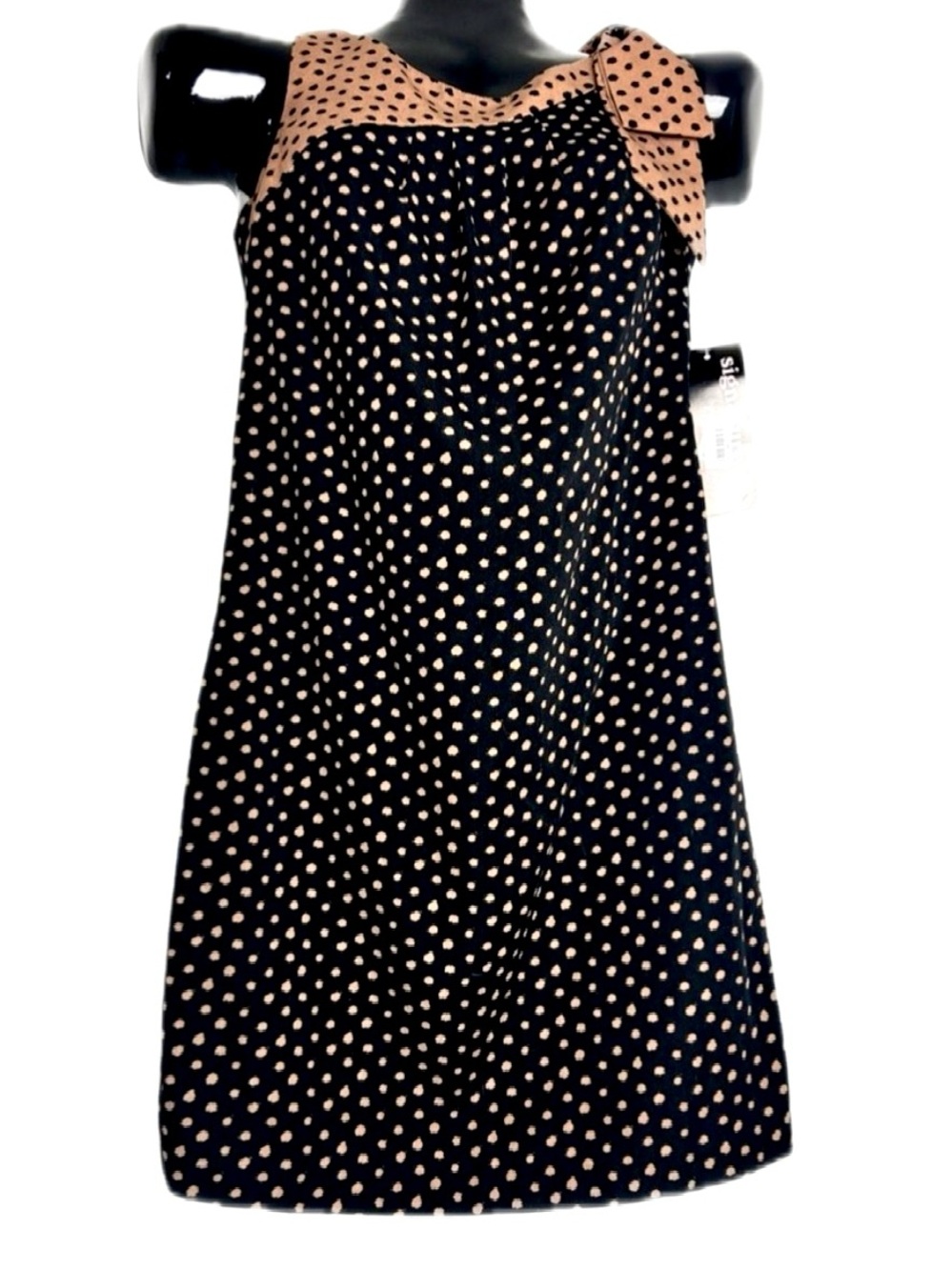 Black and Tan Polka Dot Dress *NWT